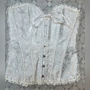 Elegant White Lace Corset